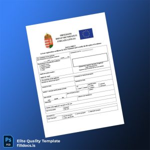 Fillable Hungary Authority Registration Certificate Template - Word/PDF Template Preview