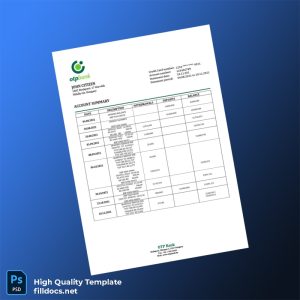 Hungary OTP Bank Statement Template in Word and PDF formats