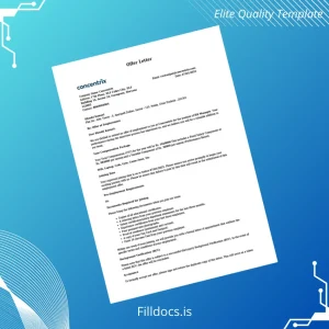 Fillable India Concentrix Employment Verification Letter Template - Word/PDF Template Preview - FillDocs