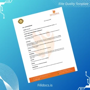 Fillable India Suvidha Employment Verification Letter Template - Word/PDF Template Preview - FillDocs