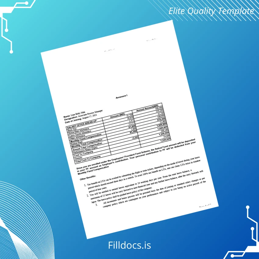 Fillable India eClerx Services Ltd Employment Verification Letter Template in Word and PDF formats page 4 Page Preview - FillDocs