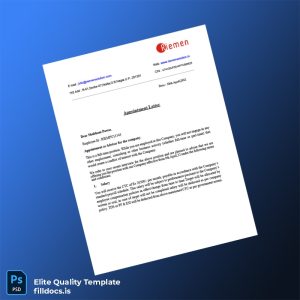 Fillable India Appointment Letter Template - Word/PDF Template Preview - FillDocs