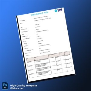 India Bank Name Not Specified Bank Statement Template in Word and PDF formats