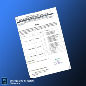 Fillable India Barasat Government College Registration Certificate Template - Word/PDF Template Preview - FillDocs