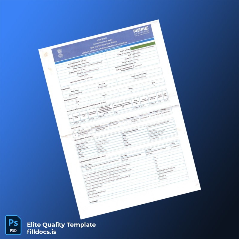 Fillable India Business Registration Certificate Template in Word and PDF formats page 3 Page Preview - FillDocs