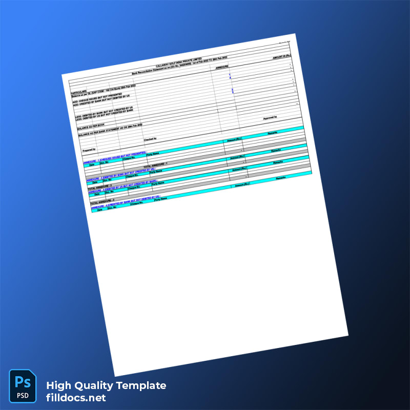 India Citi Bank Statement Template in Word and PDF formats