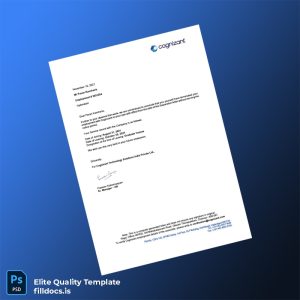 Fillable India Cognizant Experience Letter Template - Word/PDF Template Preview - FillDocs