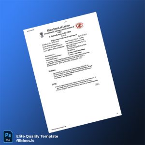 Fillable India Department of Labour Registration Certificate Template - Word/PDF Template Preview - FillDocs
