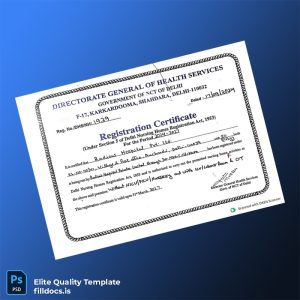 Fillable India Director General Health Services Registration Certificate Template - Word/PDF Template Preview - FillDocs