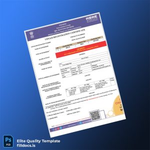 Fillable India District Industries Centre Udyam Registration Certificate Template - Word/PDF Template Preview - FillDocs