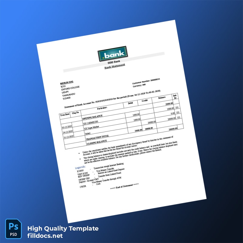 India Document Not Specified Template in Word and PDF formats