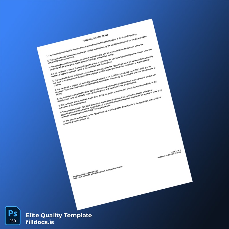 Fillable India Eastern Coalfields Limited Award Letter Template in Word and PDF formats page 2 Page Preview - FillDocs