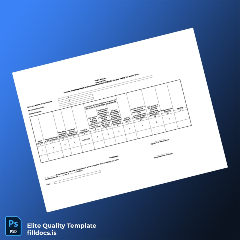 Fillable India Employment Income Disclosure Form Template in Word and PDF formats page 2 Page Preview - FillDocs