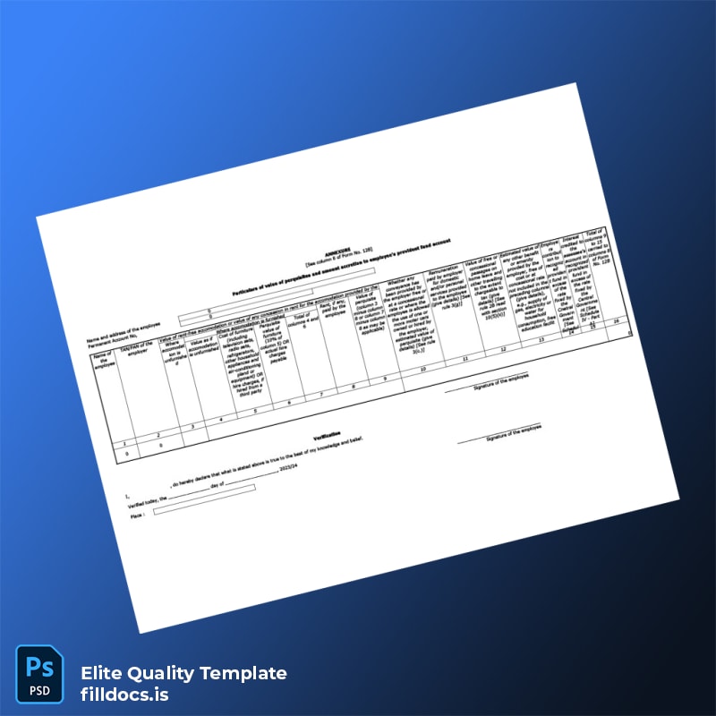 Fillable India Employment Income Disclosure Form Template in Word and PDF formats page 3 Page Preview - FillDocs