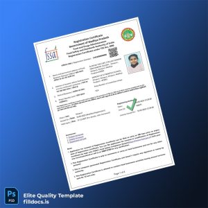 Fillable India Food and Drugs Administration Registration Certificate Template - Word/PDF Template Preview - FillDocs