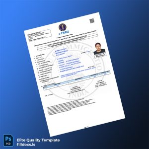 Fillable India Foreigners Registration Office Student Visa Registration Certificate Template - Word/PDF Template Preview - FillDocs