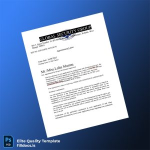 Fillable India Global Security Group Employment Verification Letter Template - Word/PDF Template Preview - FillDocs