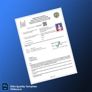 Fillable India Government of Andhra Pradesh Registration Certificate Template - Word/PDF Template Preview - FillDocs