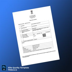 India Government of India GST Registration Certificate Template - Word/PDF 3 page