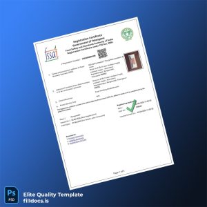 Fillable India Government of Telangana Registration Certificate Template - Word/PDF Template Preview - FillDocs