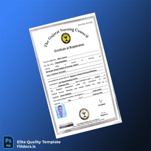 Fillable India Gujarat Nursing Council Registration Certificate Template - Word/PDF Template Preview - FillDocs