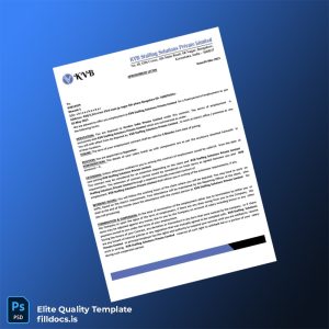 Fillable India KVB Staffing Solutions Private Limited Employment Verification Letter Template - Word/PDF Template Preview - FillDocs