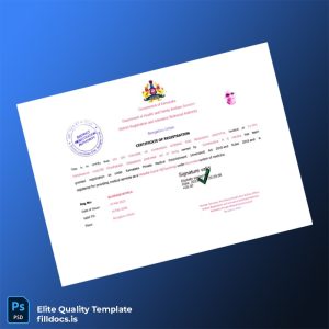 Fillable India Karnataka Hospital Registration Certificate Template - Word/PDF Template Preview - FillDocs