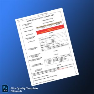 Fillable India MSME-DIFO Udyam Registration Certificate Template - Word/PDF Template Preview - FillDocs