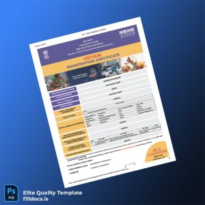 Fillable India MSME Registration Certificate Template - Word/PDF Template Preview - FillDocs