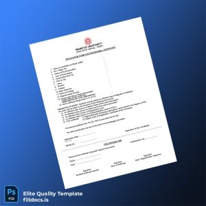 Fillable India Manipur University Provisional Certificate Template - Word/PDF Template Preview - FillDocs