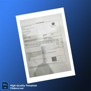 India Mantri Propiedades Private Limited Editable Utility Bill Template in Word and PDF formats