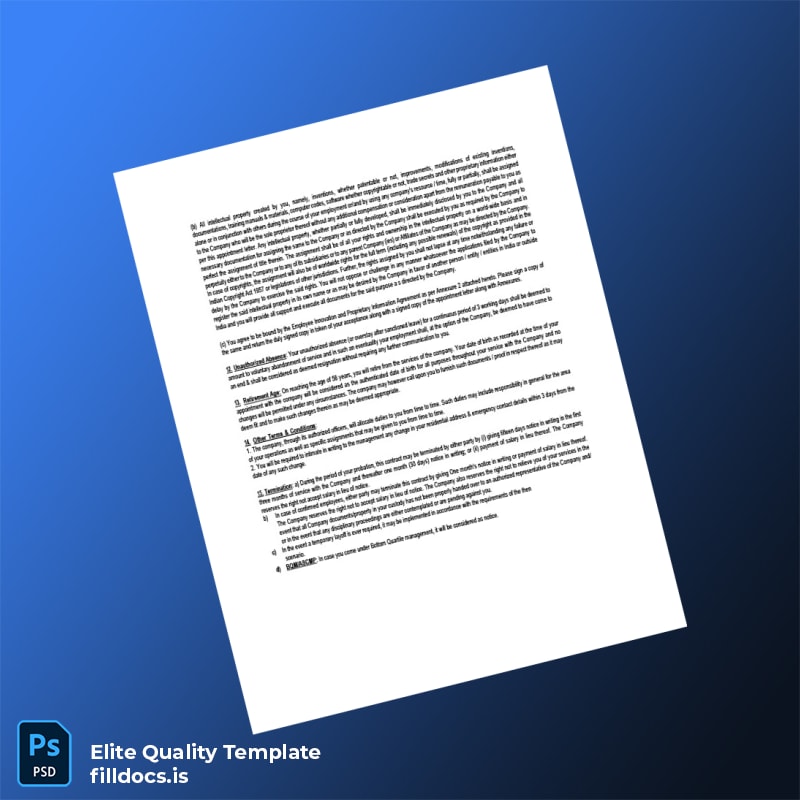 Fillable India Mervice Infotech Pvt Ltd Employment Verification Letter Template in Word and PDF formats page 3 Page Preview - FillDocs