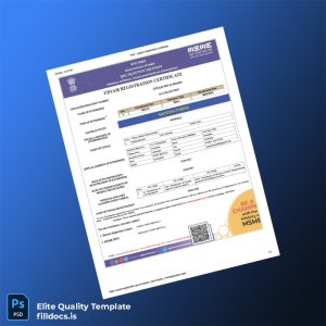 Fillable India Ministry of Commerce Udyam Registration Certificate Template - Word/PDF Template Preview - FillDocs