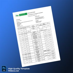 India Oriental Bank of Commerce Bank Statement Template in Word and PDF formats