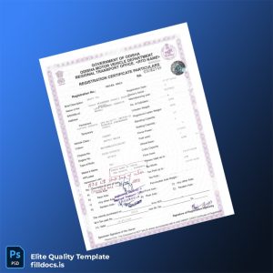 Fillable India Registration Authority Registration Certificate Template - Word/PDF Template Preview - FillDocs
