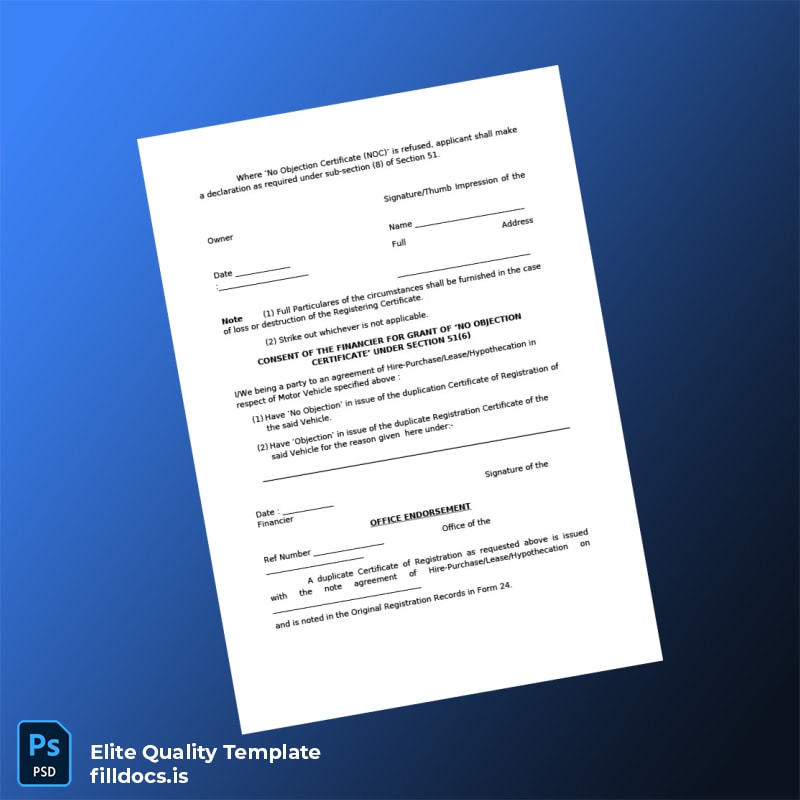 India Registration Certificate Template in Word and PDF formats page 2