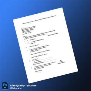 Fillable India Rubber Board RCMC Registration Certificate Template - Word/PDF Template Preview - FillDocs