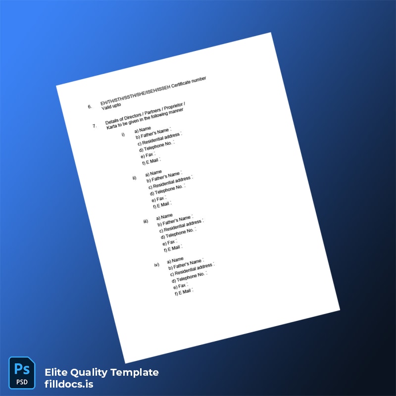 Fillable India Rubber Board RCMC Registration Certificate Template in Word and PDF formats page 2 Page Preview - FillDocs