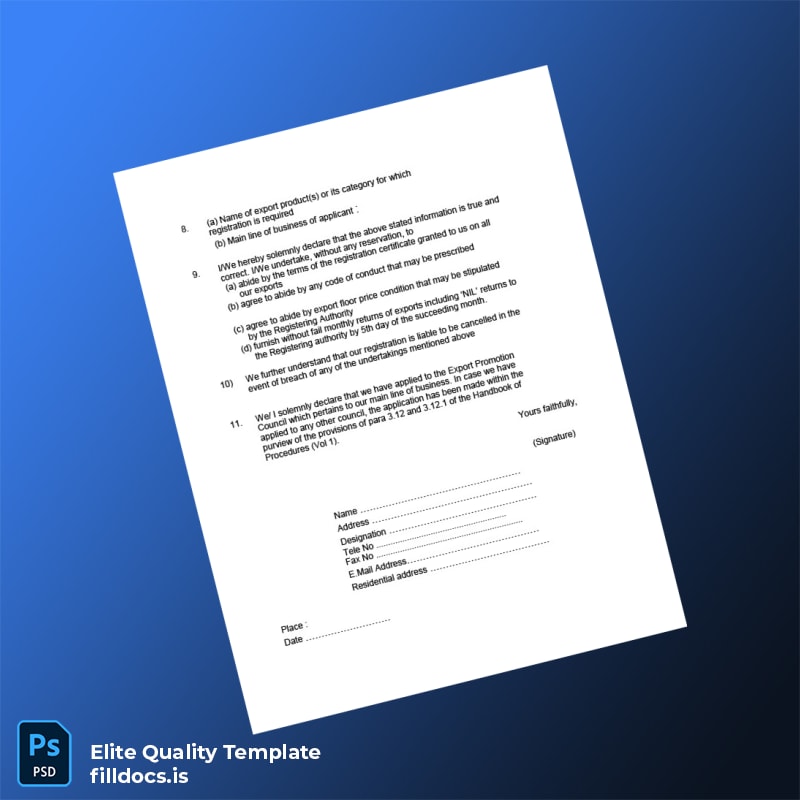 Fillable India Rubber Board RCMC Registration Certificate Template in Word and PDF formats page 3 Page Preview - FillDocs