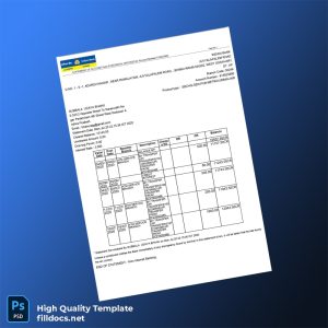 India SBCHQ Bank Statement Template in Word and PDF formats