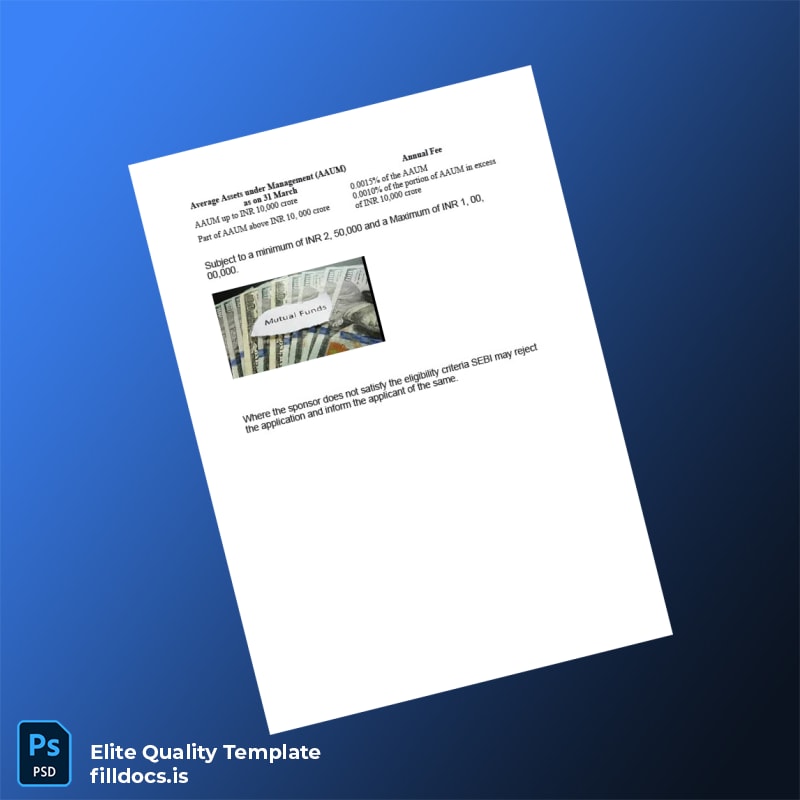 Fillable India SEBI Mutual Fund Registration Certificate Template in Word and PDF formats page 4 Page Preview - FillDocs