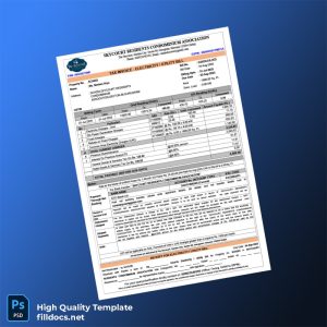 India SKYCOUT RESIDENTS CONDOMINIUM ASSOCIATION Editable Electricity Bill Template in Word and PDF formats
