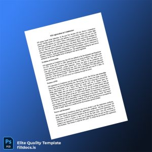 Fillable India SSI Registration Certificate Template - Word/PDF Template Preview - FillDocs