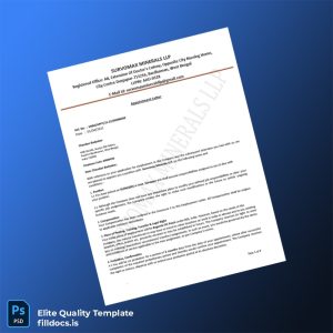 Fillable India Survomax Minerals LLP Employment Verification Letter Template - Word/PDF Template Preview - FillDocs