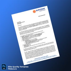 Fillable India Suryoday Small Finance Bank Employment Verification Letter Template - Word/PDF Template Preview - FillDocs