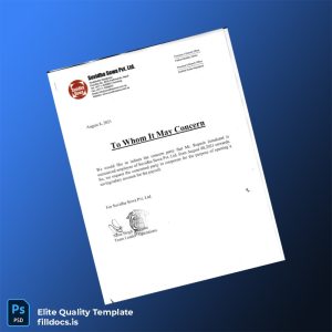 Fillable India Suvidha Sewa Pvt Ltd Employment Verification Letter Template - Word/PDF Template Preview - FillDocs