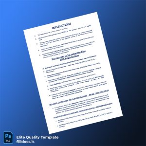 Fillable India Tamil Nadu Dental Council BDS Registration Certificate Template - Word/PDF Template Preview - FillDocs