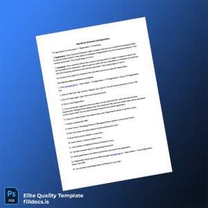 Fillable India Tax Authority Registration Certificate Template - Word/PDF Template Preview