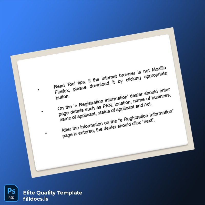 India Tax Authority VAT Registration Certificate Template in Word and PDF formats page 4