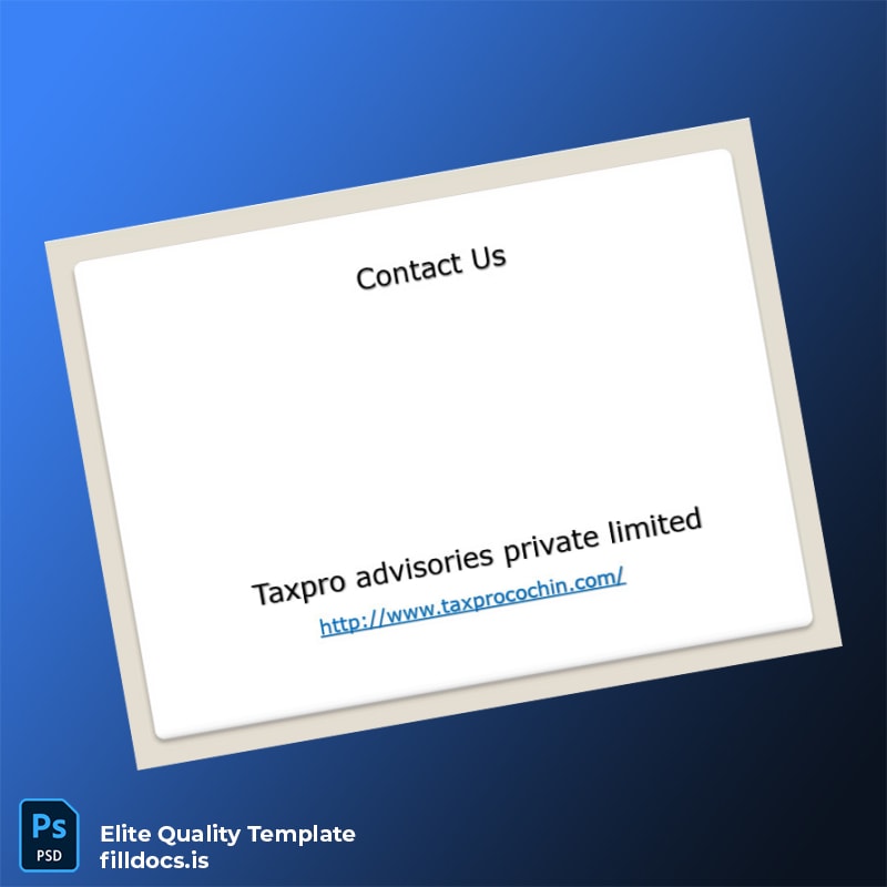 India Tax Authority VAT Registration Certificate Template in Word and PDF formats page 7